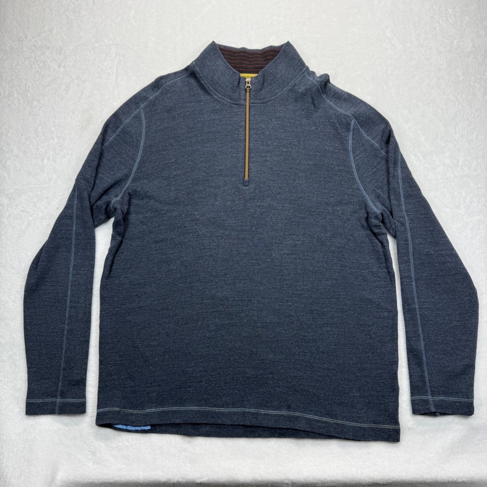 Robert Graham Quarter Zip Pullover Sweater Knit Long Sleeve Casual XL - Picture 1 of 9